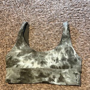 Lululemon green tie-dye align sports bra